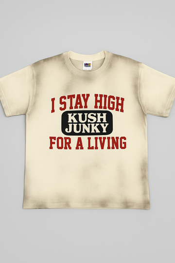 Kush Junky Distress Logo Tee’s