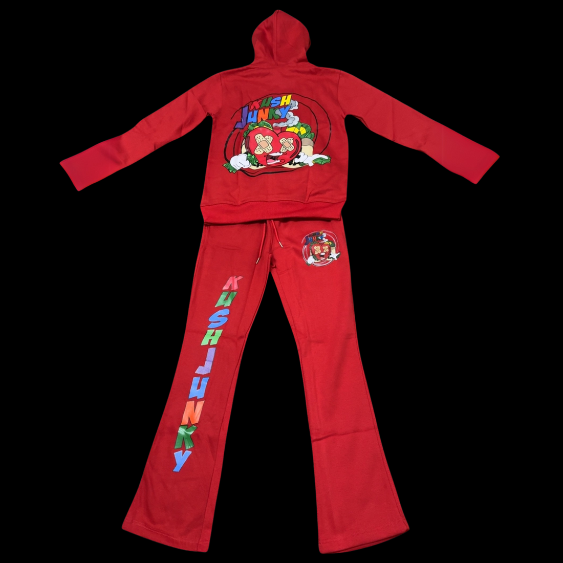 Kush Junky bong heart sweat suits